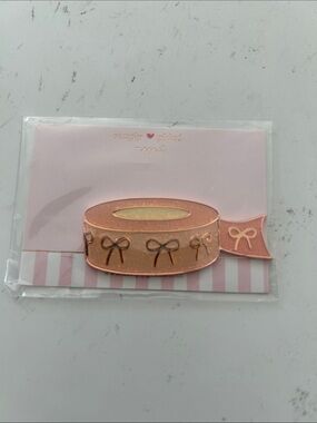Simply Gilded pink bow washi magnet